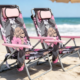 Lightweight Adjustable Folding Chair with Cup Holder and Storage Bag