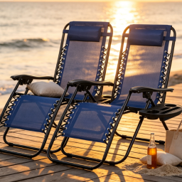 Adjustable Steel Mesh Zero-Gravity Double Recliner