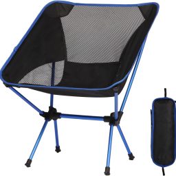 Ultralight, Breathable Mesh Folding Chair (Blue/Black)